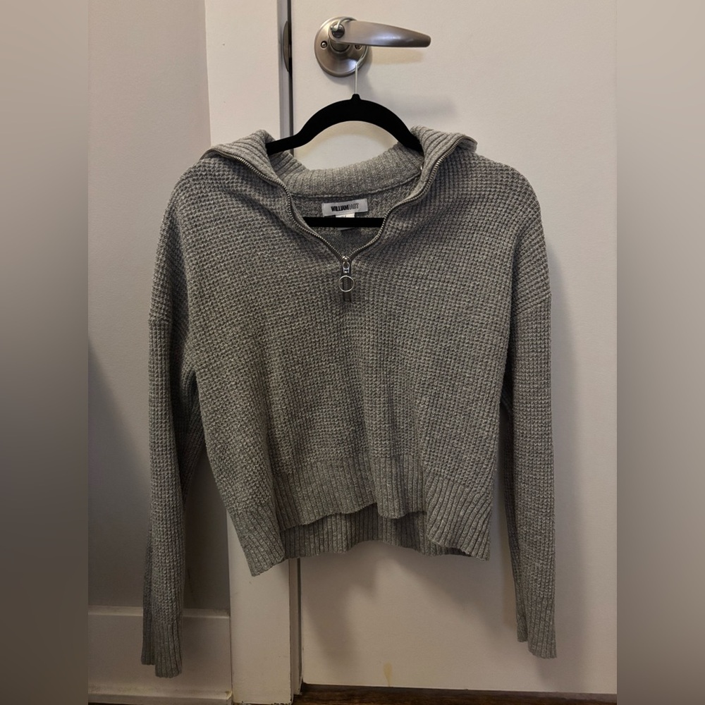William Rast- Waffle Knit Quarter Zip